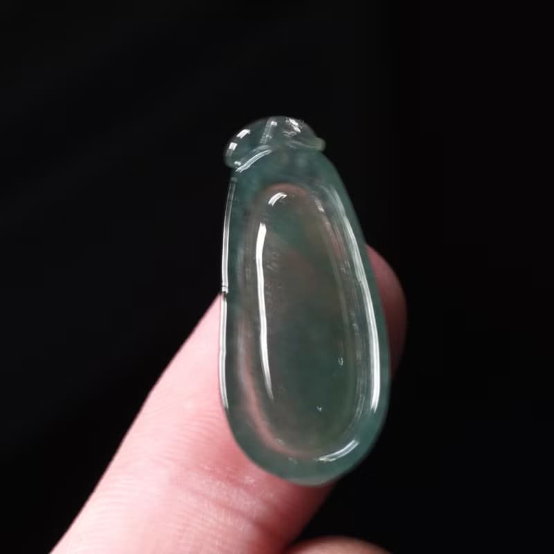 【福掛】冰種飄綠翡翠福瓜項鍊 | 天然緬甸玉A貨翡翠 | 送禮