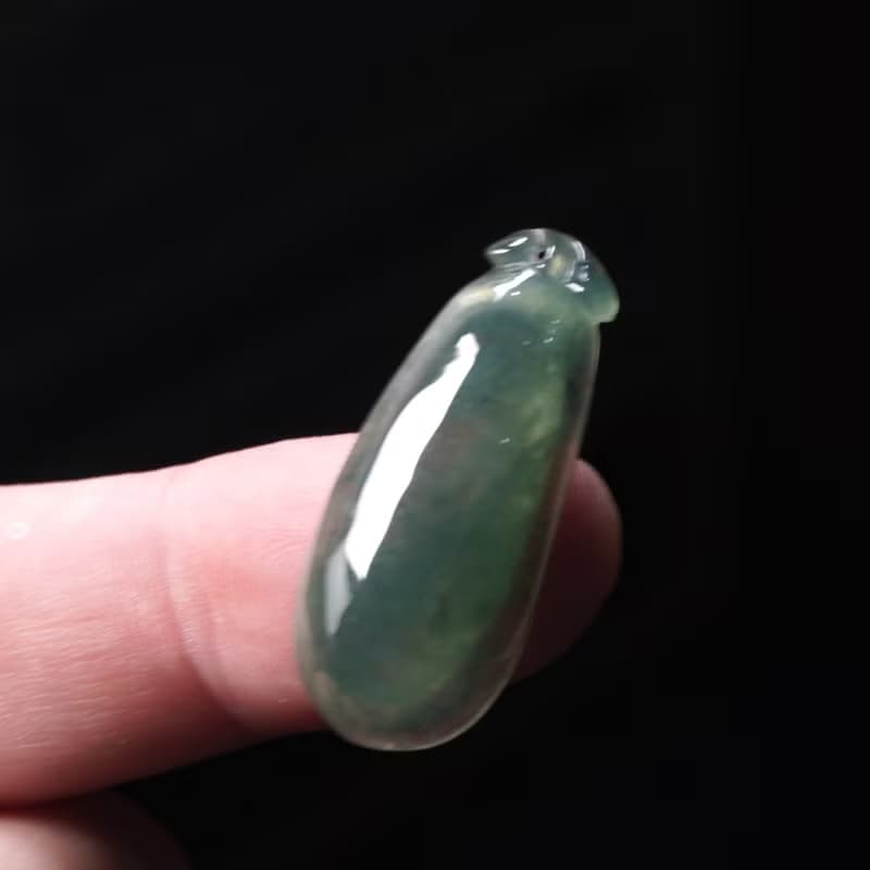 【福掛】冰種飄綠翡翠福瓜項鍊 | 天然緬甸玉A貨翡翠 | 送禮