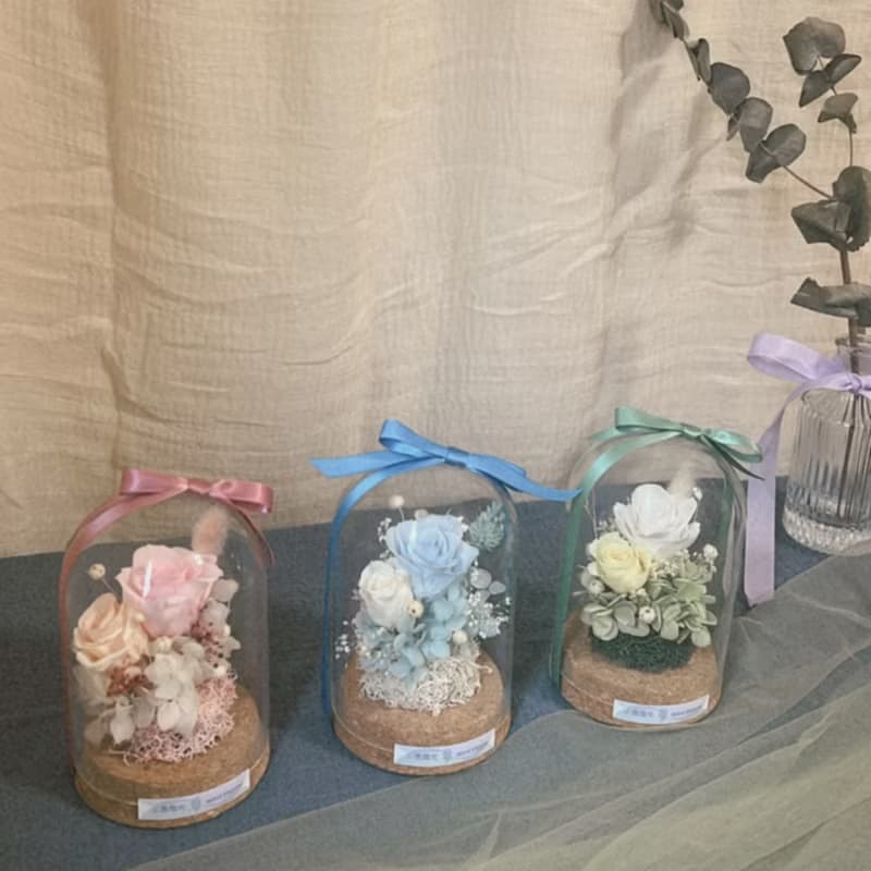 氣泡飲 - 軟木塞玻璃花盅