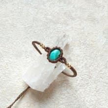 袖珍系。綠松石。南美巴西蠟線編織手鍊