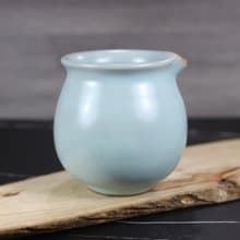 【送禮好物】360~400ml 汝窯無把 手拉坯 咖啡下壺 茶海 公道杯