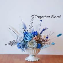 清新藍灰色調盆花