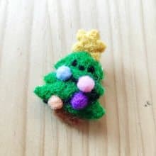 聖誕樹羊毛氈別針 聖誕節配戴他參加派對吧!