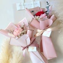 母親節花禮│永生/乾燥 單支康乃馨花束 +附韓風提袋