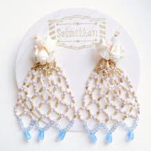 lacy beads　耳飾　palace purple