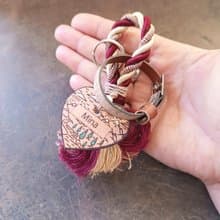 Personalized Luggage Tag with Twisted Rope Loop and Buckle Bangle, Travel Tag