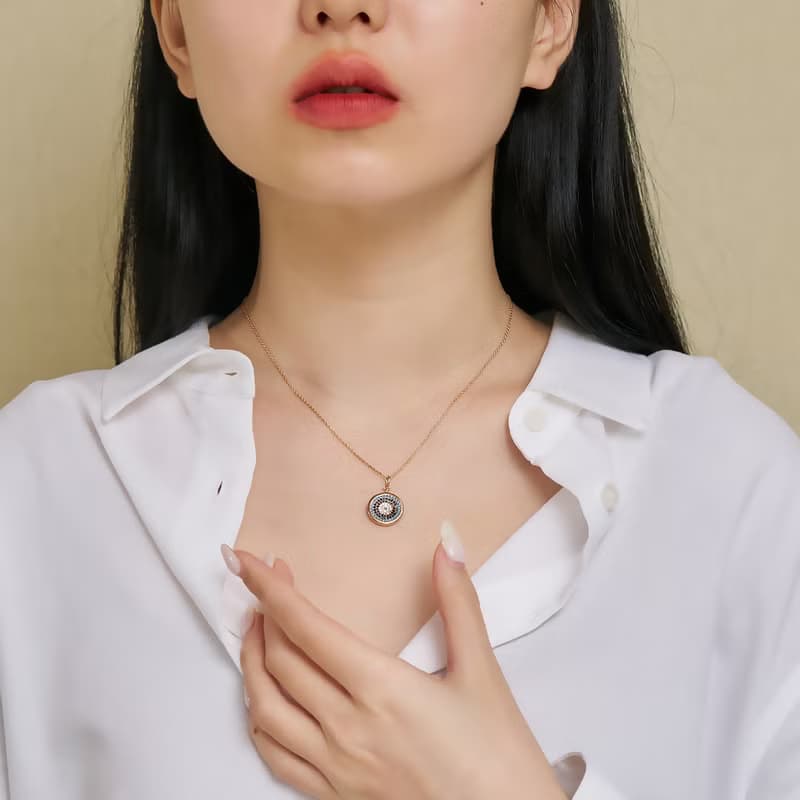土耳其之眼星鑽美鍊 /金銀兩色/納米晶石/星鑽閃耀