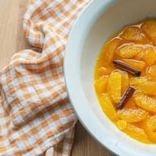 日本 Fog Linen Work - 100% 亞麻廚房萬用巾/擦巾 - 橘色格紋