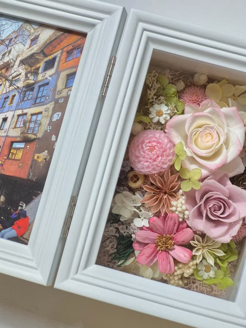 永生花相框 生日禮物 紀念禮物.情人節禮物.聖誕節禮物.交換禮物