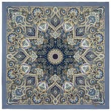 Original Pavlovo Posad Russian Shawl 100% Wool Woolen Scarf 125x125 cm 2049-14 N