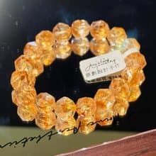 彌雅手作丨做自己的大女主丨天然璀璨鑽石切割黃水晶手串原創設計