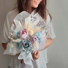 -紫愛你-永生韓式乾燥花束畢業 老師禮物