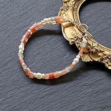 天然阿魯沙x淡水珍珠925純銀手環式手鍊 招貴人 旺事業 防小人