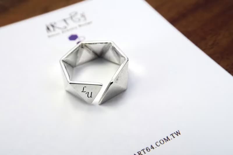 訂製  刻字戒 續未來(小) 三角形 純銀戒指-ART64