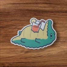 越崩潰越chill系列 PVC防水貼紙 ∣ Chill鱷魚