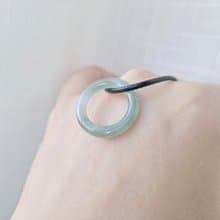親翠 天然翡翠 冰睛底漸層恬靜戒鍊 鎖骨鍊
