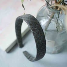 古董領帶改造手工髮箍-小清新碎花-灰綠-領巾髮箍組-交換禮物