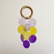 DIY-KIT| Italian Stationery-Violet Yellow-Round |Shell Wind Chime Mobile|#0-505