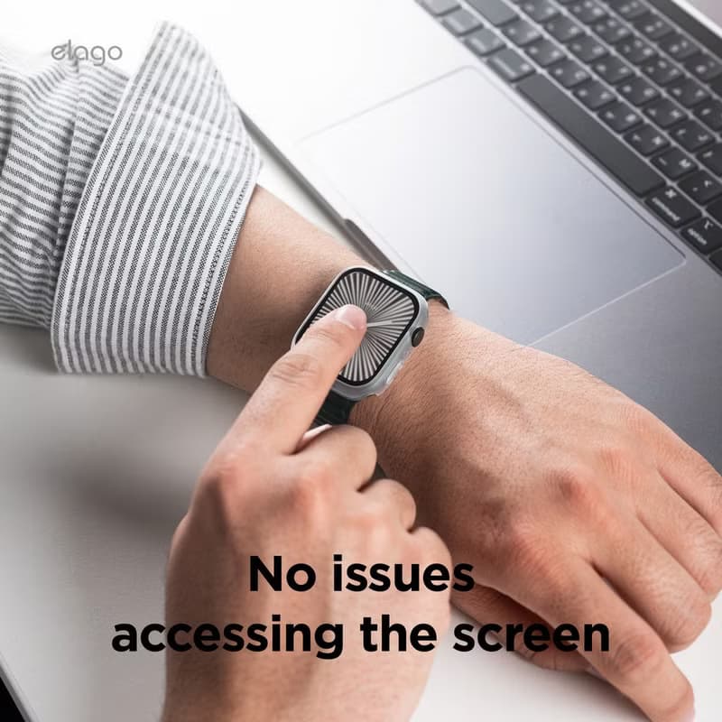 Apple Watch S10 9H鋼化玻璃透明防撞錶殼