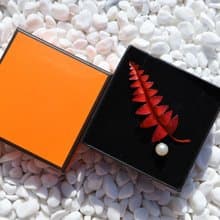 【訂製】腎蕨葉片胸針|別針|純手工|紅銅|手作|禮物