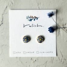 【再販】パンジー ビオラ 金継ぎ 陶器 ピアス イヤリング ノンホールピアス 花 春の花 春 小ぶり 小さい シンプル ギフト プレゼント 贈り物 母の日
