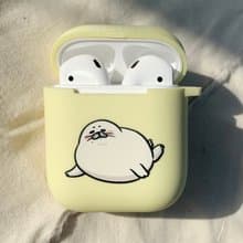 廢物小海豹 奶油黃色磨砂軟殼 AirPods 耳機保護套 耳機殼