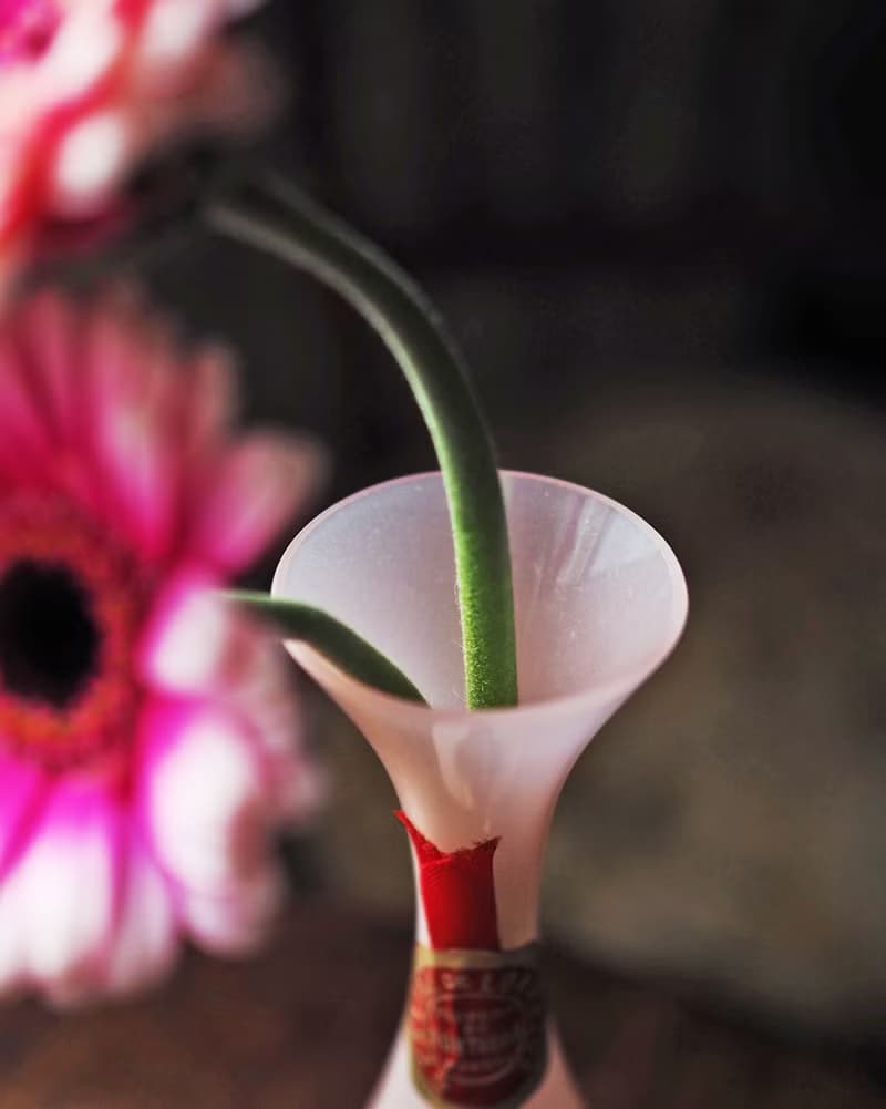 (全新) 法國復古 portieux Verrerie 粉紅色蛋白石玻璃花瓶