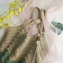 【現貨】Handmade手工編織/黃麻繩編織/購物袋/肩背包/麻繩包