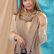 Cashmere羊絨圍巾/披肩 無染原色 駝色 戒指絨 四季適用