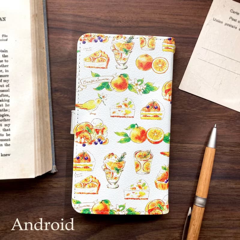 Orange Sweets手帳型スマホケース　iPhone Android全機種対応