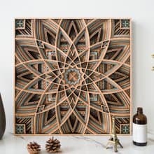 星芒|創意牆面家居軟裝飾立體工藝術木質北歐壁飾禮品畫