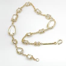 輕奢首飾系列——暖陽下的水晶洞・異性切割寶石雙層環繞手鍊