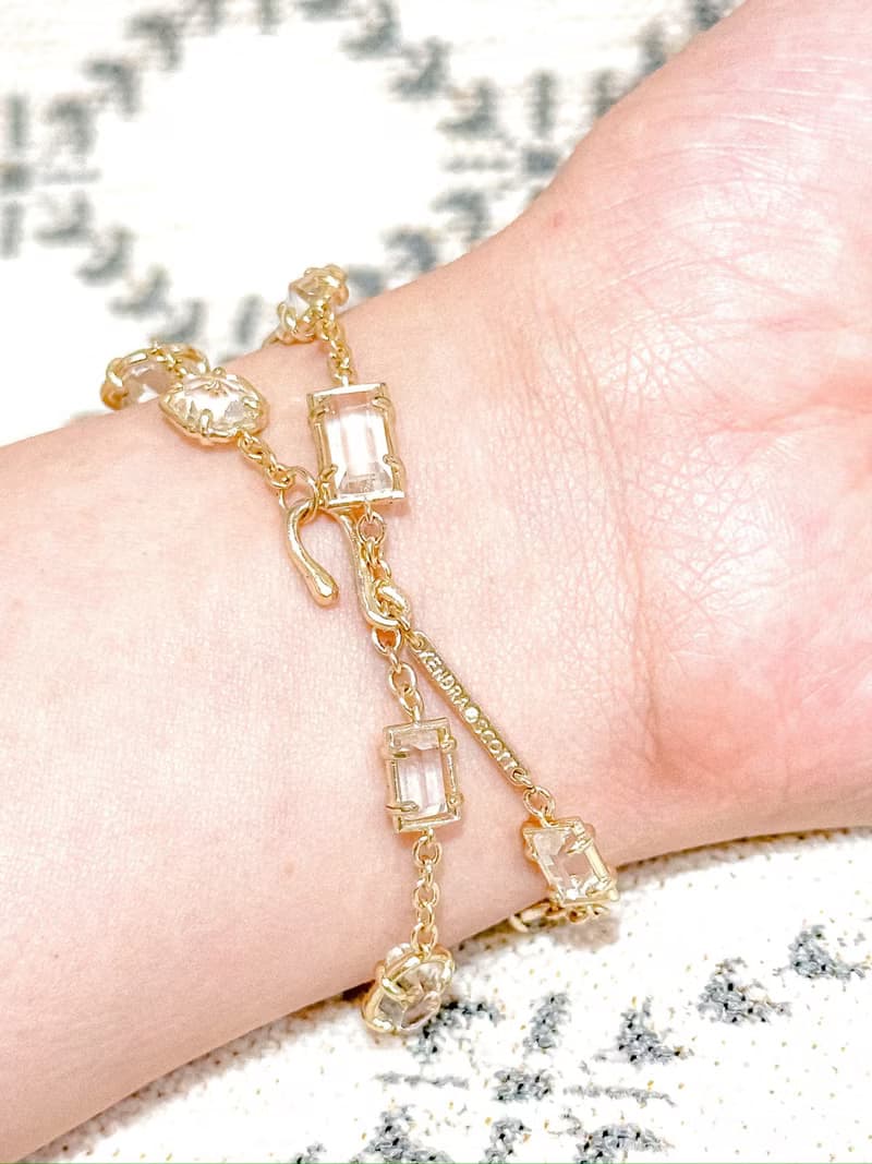 輕奢首飾系列——暖陽下的水晶洞・異性切割寶石雙層環繞手鍊