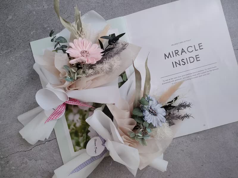 太陽花向日葵乾燥花束  韓式花束 畢業花束 畢業 老師禮物