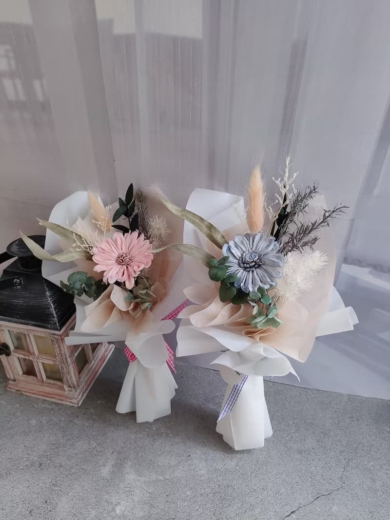 太陽花向日葵乾燥花束  韓式花束 畢業花束 畢業 老師禮物