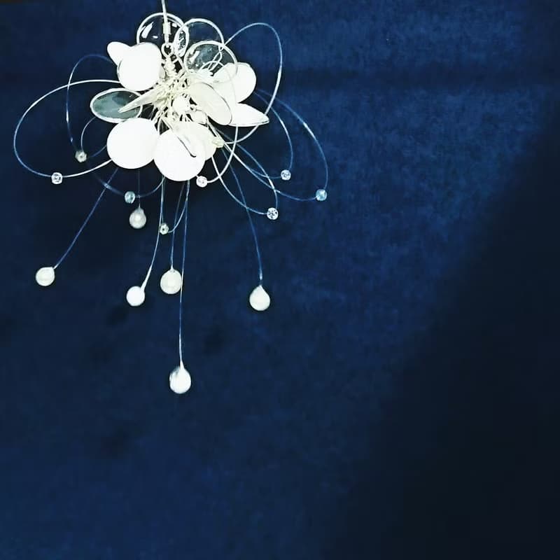 雨花 - 單邊/單耳 造型手工設計樹脂耳環垂/款吊/earring