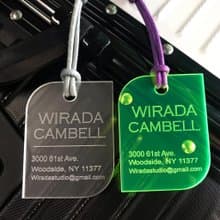 Rectangle Luggage Tag  |  Luggage Tags | Luggage Tag Personalized (1 piece)