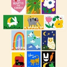 Illustration Postcard C-set 12 pieces