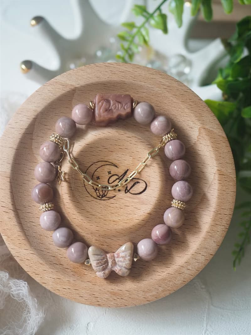 德芙巧克力阿拉善 蝴蝶結珊瑚玉 阿拉善設計款 手鍊