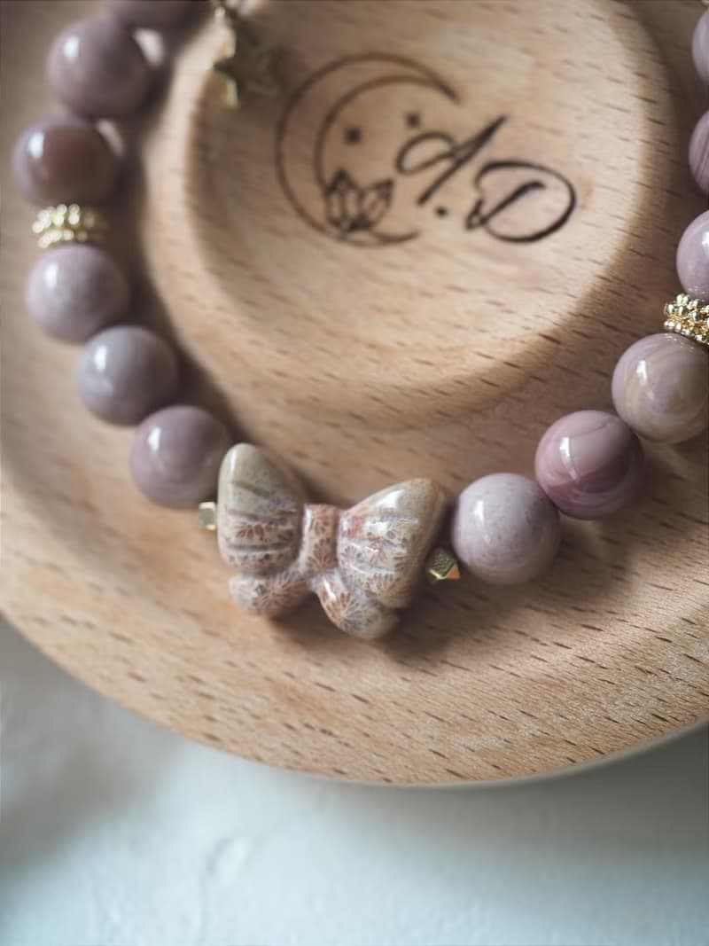 德芙巧克力阿拉善 蝴蝶結珊瑚玉 阿拉善設計款 手鍊