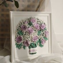 Bouquet of flowers original texture painting, modern wall decor, wedding gift