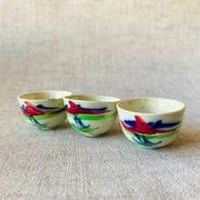 中國 清末民初民窯手繪小酒杯 │ 山清水秀款 瓷土質純 手繪花紋