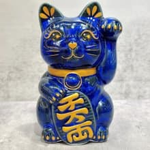 【青墨聚寶】日本清水燒招財貓 | 青墨 千万両 左