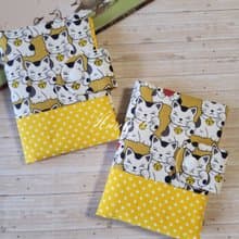 招財貓咪拼接款 旅遊護照套 卡夾 護照包 手作 護照夾 護照套