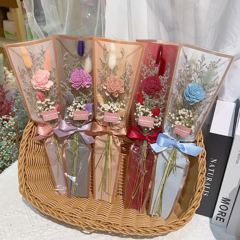 FengFlower 【索拉玫瑰乾燥小花束】乾燥花/永生花/不凋花