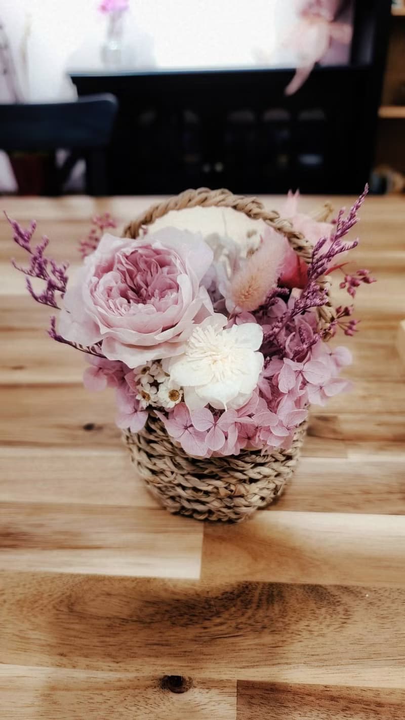 【體驗】自己的小花園**永生花小提籃