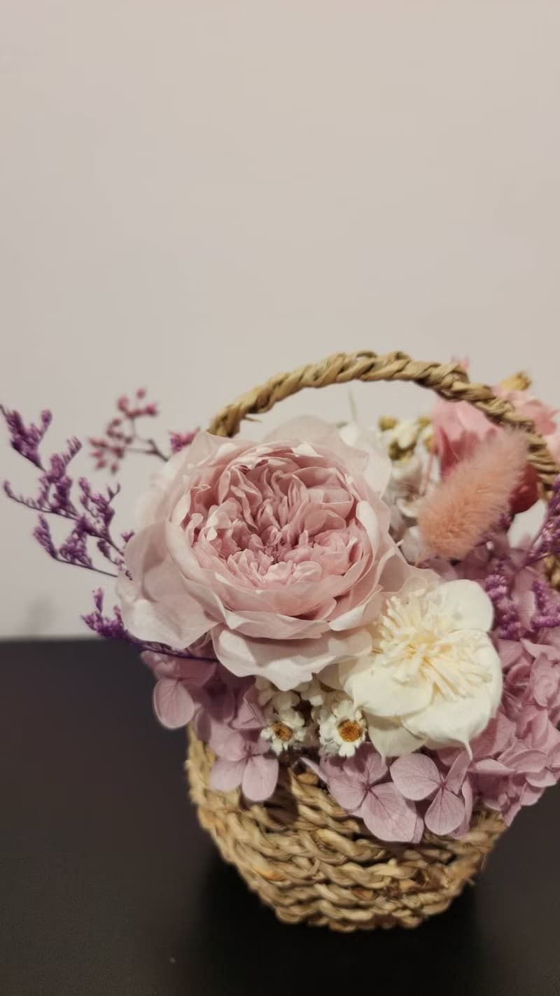 【體驗】自己的小花園**永生花小提籃