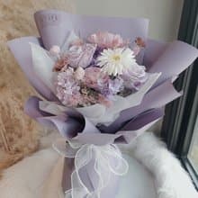 迷人紫羅蘭永生花束/生日/開幕/求婚
