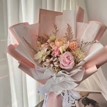 永生花束 粉浪漫款