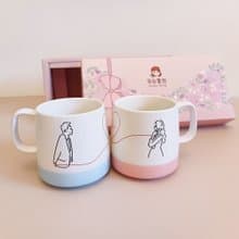 紅線心連杯_情人禮盒組_情侶對杯